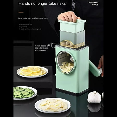 MIXFEER Manual Rotary Cheese Grater Shredder Slicer Cutter with 3 Interchangeable for Vegetable Cheese,Potato Nuts
MIXFEER Manual Rotary Cheese Grater Shredder Slicer Cutter with 3 Interchangeable for Vegetable Cheese,Potato Nuts
