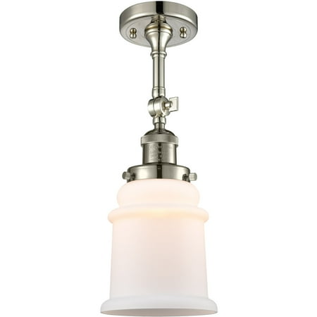 Polished Nickel Tone Semi Flush 6 Wide Matte White Glass Steel/Cast Brass Medium Base LED 1 Light Fixture
Polished Nickel Tone Semi Flush 6 Wide Matte White Glass Steel/Cast Brass Medium Base LED 1 Light Fixture