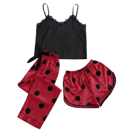 Sebtyili Women Print Sleepwear Push Up Three Pieces Sleeveless Shorts Set Underwear Sleepwear Suit Pajamas
Sebtyili Women Print Sleepwear Push Up Three Pieces Sleeveless Shorts Set Underwear Sleepwear Suit Pajamas