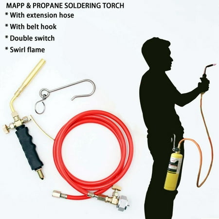 MAPP Torch Brazing Welding Hose Torch MAPP Propane Soldering Torch with 1.6M Hose
MAPP Torch Brazing Welding Hose Torch MAPP Propane Soldering Torch with 1.6M Hose