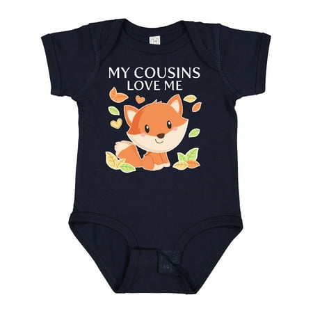 Inktastic My Cousins Love Me- Little Fox Gift Baby Boy or Baby Girl Bodysuit
