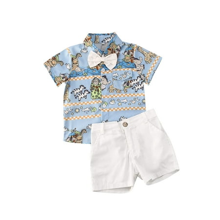 Fanvereka Toddler Baby Boys Shorts Sets Floral Animal Short Sleeve Bowtie Button T-Shirt Tops+Bermuda Shorts Outfits
Fanvereka Toddler Baby Boys Shorts Sets Floral Animal Short Sleeve Bowtie Button T-Shirt Tops+Bermuda Shorts Outfits