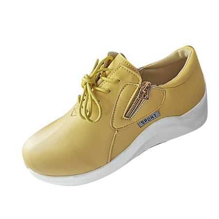 asdoklhq Sneakers for Women Autumn Women Slip On Zipper Casual Sport Shoes Round Toe Flat Sneakers Yellow 38
asdoklhq Sneakers for Women Autumn Women Slip On Zipper Casual Sport Shoes Round Toe Flat Sneakers Yellow 38