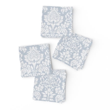 Cocktail Napkins Damask Victorian Floral Brocade Ornate Luxe Set of 4