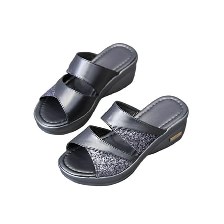 SIMANLAN Womens Platform Sandal Beach Slides Slip On Wedge Sandals Ladies Backless Casual Shoes Summer Gray 9
SIMANLAN Womens Platform Sandal Beach Slides Slip On Wedge Sandals Ladies Backless Casual Shoes Summer Gray 9