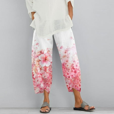 Cathalem Dress Pants for Women Business Casual Women Summer Elastic Pant Waist Casual Pants Flower Printed plus Size Scrub Pants Pants Hot Pink Large
Cathalem Dress Pants for Women Business Casual Women Summer Elastic Pant Waist Casual Pants Flower Printed plus Size Scrub Pants Pants Hot Pink Large