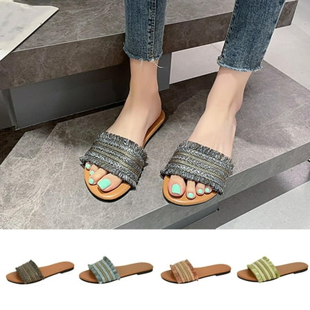 Fesfesfes Slides Women s Summer Flip-flops Sandals Cloth Flat Beach Shoes 7.5(40)
Fesfesfes Slides Women s Summer Flip-flops Sandals Cloth Flat Beach Shoes 7.5(40)