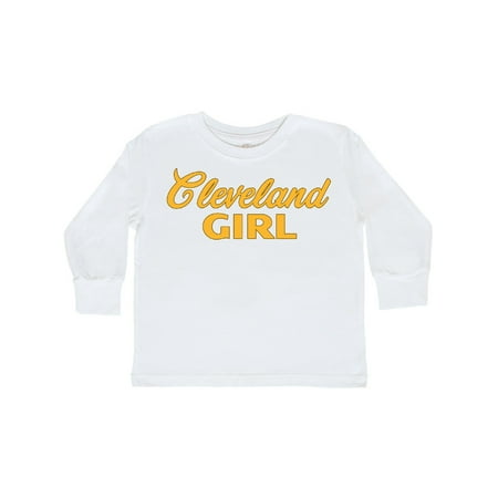 Inktastic Cleveland Girl gold Gift Toddler Boy or Toddler Girl Long Sleeve T-Shirt