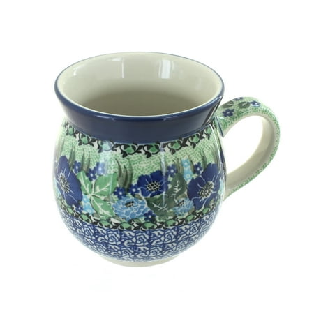 Blue Rose Polish Pottery Sapphire Fields Bubble Mug