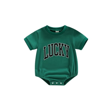 FOCUSNORM Newborn Baby Boy Girl St. Patrick s Day Outfit T Shirt Romper Lucky Clover Short Sleeve Oversized Bodysuit Top
FOCUSNORM Newborn Baby Boy Girl St. Patrick s Day Outfit T Shirt Romper Lucky Clover Short Sleeve Oversized Bodysuit Top