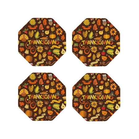 Coasters Set of 4 - Thanksgiving Autumn Drink Coasters for Tabletop Protection Leather Coasters for Living Room Decor and Housewarming Gift Octagon
Coasters Set of 4 - Thanksgiving Autumn Drink Coasters for Tabletop Protection Leather Coasters for Living Room Decor and Housewarming Gift Octagon