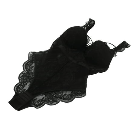 OnePieceLaceUnderwear LaceBodysuit Soft Cups For Honeymoon For WeddingNight Black 75B
OnePieceLaceUnderwear LaceBodysuit Soft Cups For Honeymoon For WeddingNight Black 75B
