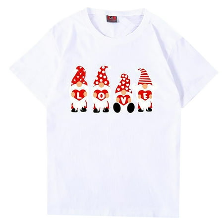 Women s Valentine s Day Short-sleeve T-shirt Fashion Love Printed Round Neck Solid Top Ladies Casual Loose Tee Blouse
Women s Valentine s Day Short-sleeve T-shirt Fashion Love Printed Round Neck Solid Top Ladies Casual Loose Tee Blouse