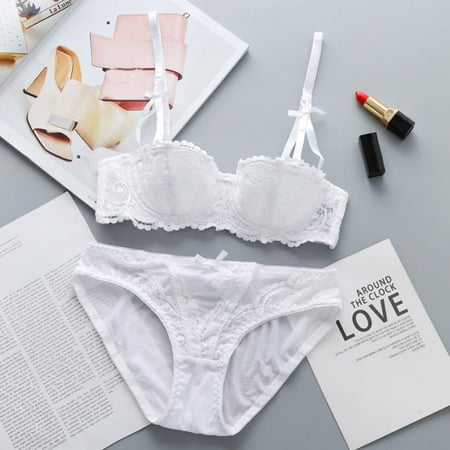 Women Sexy Lace Half Cup Bra Sets Ladies Wireless Breathable Bra + Lace Panties Sets Underwear Suits
Women Sexy Lace Half Cup Bra Sets Ladies Wireless Breathable Bra + Lace Panties Sets Underwear Suits
