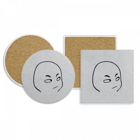 Look Seriously Black Happy Pattern Coaster Cup Mug Holder Absorbent Stone Cork Base Set
Look Seriously Black Happy Pattern Coaster Cup Mug Holder Absorbent Stone Cork Base Set