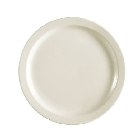 Washington Plate Narrow Rim 8 7/8 Dia. x 3/4 H Stoneware White 24 packs