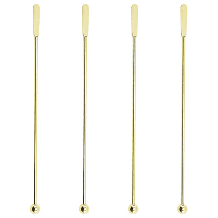 4 Pcs Metal Stir Sticks Stainless Coffee Stirrers Reusable Swizzle Sticks for Cocktails Multifunctional Stir Sticks Gold
4 Pcs Metal Stir Sticks Stainless Coffee Stirrers Reusable Swizzle Sticks for Cocktails Multifunctional Stir Sticks Gold