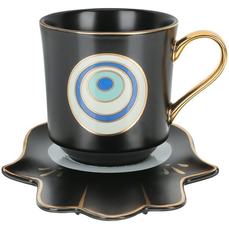 Hemoton 1 Set of Creative Evil Eye Pattern Coffee Cup With Tray Sturdy European Style Coffee Cup Ceramic Mug
Hemoton 1 Set of Creative Evil Eye Pattern Coffee Cup With Tray Sturdy European Style Coffee Cup Ceramic Mug