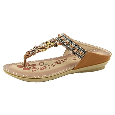 Slope heel Sandals for Women Wedges Sandals for Women Ladies Sandals Peep Toe T Strap Bohemia Sandals Flats Beach Shoes Brown
Slope heel Sandals for Women Wedges Sandals for Women Ladies Sandals Peep Toe T Strap Bohemia Sandals Flats Beach Shoes Brown