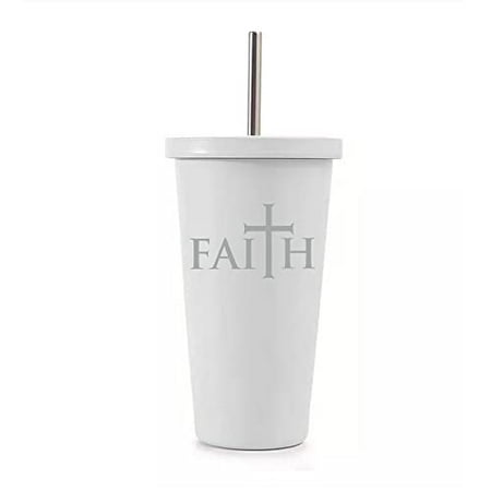 16 oz Stainless Steel Double Wall Insulated Tumbler Pool Beach Cup Travel Mug With Straw Faith Cross (White)
16 oz Stainless Steel Double Wall Insulated Tumbler Pool Beach Cup Travel Mug With Straw Faith Cross (White)