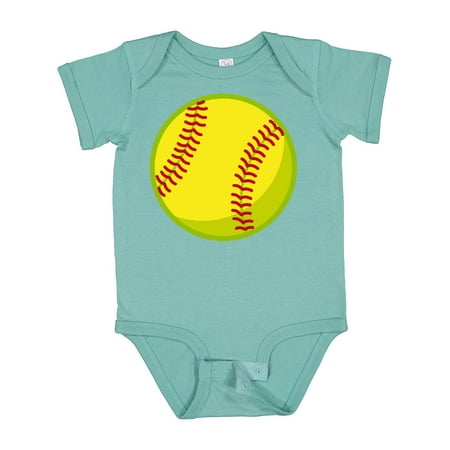 Inktastic Personalized Softball Gift Baby Boy or Baby Girl Bodysuit
