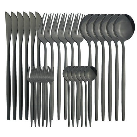 Stainless Steel Cutlery Set Mirror Flatware Silverware Kit Sturdy Durable Tableware Set