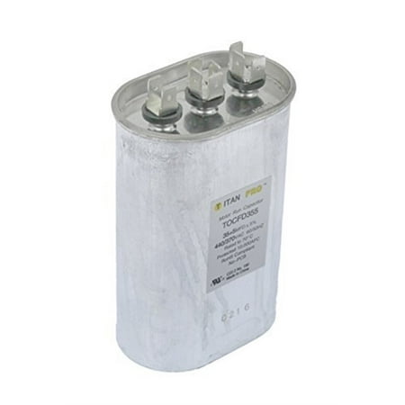 TITAN PRO Run Capacitor 35+5 MFD 440/370 Volt Oval