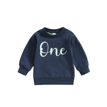 Suagox Baby Boy Sweatshirt Letter Print Long Sleeve Pullovers Autumn Tops for Toddler Cute Birthday Clothes for 6-18 Months Baby
Suagox Baby Boy Sweatshirt Letter Print Long Sleeve Pullovers Autumn Tops for Toddler Cute Birthday Clothes for 6-18 Months Baby