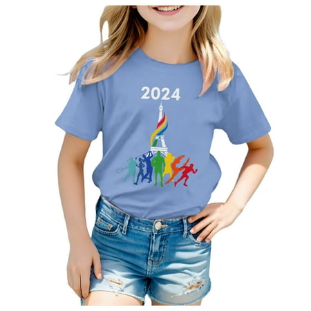 Girls Short Sleeve Tee Summer Crewneck T Shirt Casual Fit Basic Shirts Sports Leisure Skin-Friendly T Shirts for Boys Baby Girl Clothes
Girls Short Sleeve Tee Summer Crewneck T Shirt Casual Fit Basic Shirts Sports Leisure Skin-Friendly T Shirts for Boys Baby Girl Clothes