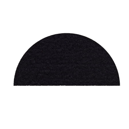 Galaxy way kids Favorite area rugs with Rubber Marine Backing for Patio, Porch, Deck, Boat, Basement or Garage with Premium Bound Polyester Edges Black Half Round 48" x 96"