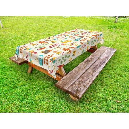 Children Outdoor Tablecloth Cute Kids Autumn Pattern with Owl Fox Squirrel Birds Animal Leaves Artsy Print Decorative Washable Fabric Picnic Tablecloth 58 X 104 Inches Multicolor by Ambesonne
Children Outdoor Tablecloth Cute Kids Autumn Pattern with Owl Fox Squirrel Birds Animal Leaves Artsy Print Decorative Washable Fabric Picnic Tablecloth 58 X 104 Inches Multicolor by Ambesonne