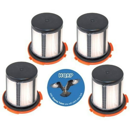 HQRP Dust Cup Filter 4-Pack for Eureka DCF-24 DCF24 68950 fits 955 955A series Canister Vac Vacuum Cleaner + HQRP Coaster