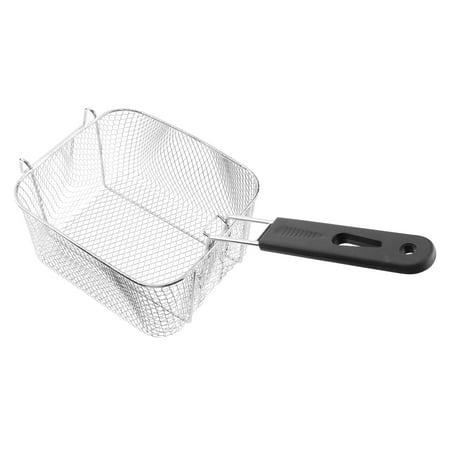 

NUOLUX Stainless Steel Deep Fry Basket Wire Mesh Strainer with Long Handle Frying Cooking Tool Food Presentation Tableware (Silver)