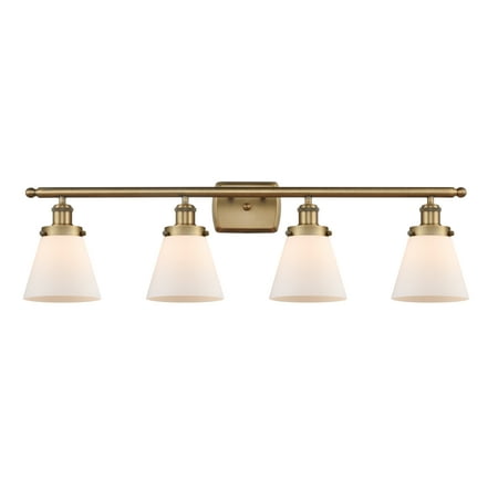 Innovations Lighting 916-4W-11-36 Cone Vanity Cone 4 Light 36 Wide Vanity Light - White