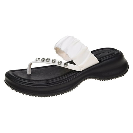 Jungdeepe Women Sandals New Pattern Bright Diamond Decoration Fashion Thick Bottom Flat Bottom Comfortable Non Summer Casual Slippers
Jungdeepe Women Sandals New Pattern Bright Diamond Decoration Fashion Thick Bottom Flat Bottom Comfortable Non Summer Casual Slippers
