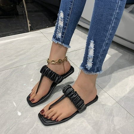 Ladies Fashion Solid Color Wrinkled Leather Shoes Pinch Toe Flat Sandals Note Please Buy One Or Two Sizes Larger
Ladies Fashion Solid Color Wrinkled Leather Shoes Pinch Toe Flat Sandals Note Please Buy One Or Two Sizes Larger
