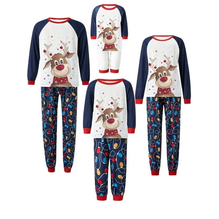 JYYYBF Christmas Pajamas for Family Cute Elk Long Sleeve Round Neck Tops Lights Print Pants Xmas Matching Jammies for Parent-child White
JYYYBF Christmas Pajamas for Family Cute Elk Long Sleeve Round Neck Tops Lights Print Pants Xmas Matching Jammies for Parent-child White