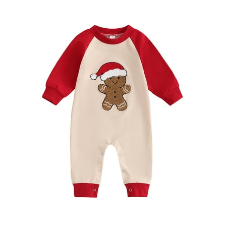 Xingqing Baby Christmas Romper Gingerbread Man Embroidery Long Sleeve Jumpsuit
Xingqing Baby Christmas Romper Gingerbread Man Embroidery Long Sleeve Jumpsuit