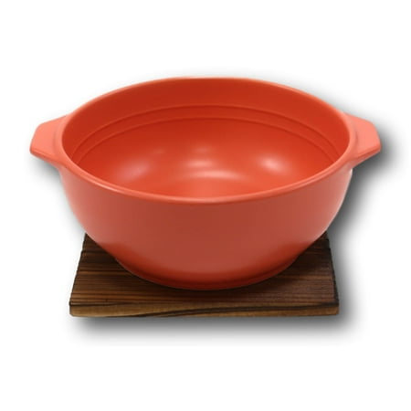 Japanese Red Donabe Ceramic Hot Clay Pot Bowl Casserole 32oz With Wooden Base
Japanese Red Donabe Ceramic Hot Clay Pot Bowl Casserole 32oz With Wooden Base
