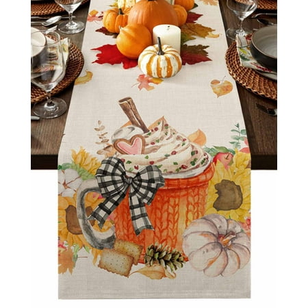Table Runner 108 Inches Long Fall Cappuccino Vintage Thanksgiving Pumpkin Leaf Cotton Linen Table Runners Non-Slip Durable Dresser Scarves for Table Party Dinner Holiday Home Decor 1 Pack
Table Runner 108 Inches Long Fall Cappuccino Vintage Thanksgiving Pumpkin Leaf Cotton Linen Table Runners Non-Slip Durable Dresser Scarves for Table Party Dinner Holiday Home Decor 1 Pack