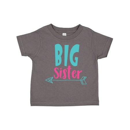Inktastic Big Sister Older Sister Arrow - Blue Pink Gift Toddler Toddler Girl T-Shirt