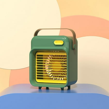 Cuhas Portable Conditioner 2400mAh Rechargeable Personal Cooler With 3 Speeds Quiet Mini Conditioner Fan Desk Fan For Home Bedroom Travel And Offi