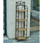 International Caravan Valencia 4-Tier Resin Wicker Plant Shelf