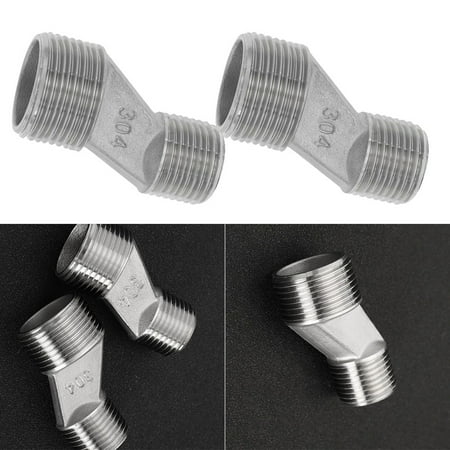 FANSU 2PCS Bathroom S-Connector 1/2\ \ Male to 3/4\ \ Male Offset Adapter Hardware