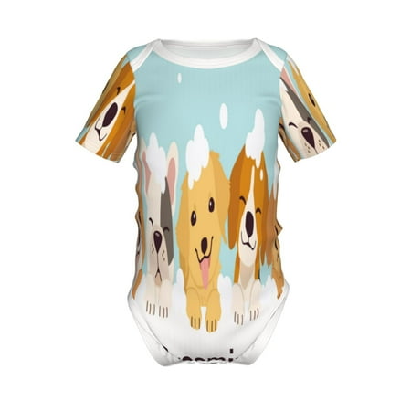 Junzan Cute Dog In Bathtub1 Print Short-Sleeve Baby Climbing Clothes Bodysuits for Infant One-Piece for Baby Boys & Girls Baby Clothes Baby Romper with Snap Closure-9M
Junzan Cute Dog In Bathtub1 Print Short-Sleeve Baby Climbing Clothes Bodysuits for Infant One-Piece for Baby Boys & Girls Baby Clothes Baby Romper with Snap Closure-9M