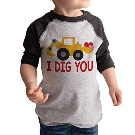 7 ate 9 Apparel Kid s I Dig You Construction Truck Valentine s Day Grey Raglan Shirt
7 ate 9 Apparel Kid s I Dig You Construction Truck Valentine s Day Grey Raglan Shirt