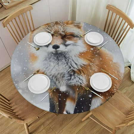 BCIIG Fox Snow Watercolor Painting Round Table Cover Stain Resistant Washable Indoor Outdoor Tablecloth Kitchen Dining Wedding Parties 100% Polyester Fiber 54-58
BCIIG Fox Snow Watercolor Painting Round Table Cover Stain Resistant Washable Indoor Outdoor Tablecloth Kitchen Dining Wedding Parties 100% Polyester Fiber 54-58