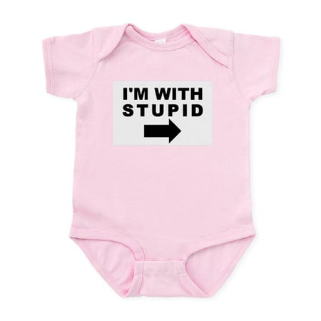 CafePress - I m With Stupid Infant Creeper - Baby Light Bodysuit Size Newborn - 24 Months
CafePress - I m With Stupid Infant Creeper - Baby Light Bodysuit Size Newborn - 24 Months