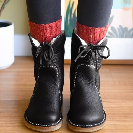 SQUARE HEAD Boots For Womens Shoes Solid Lace Up Short Western Rodeo Antiskid Snow Boots Black 39
SQUARE HEAD Boots For Womens Shoes Solid Lace Up Short Western Rodeo Antiskid Snow Boots Black 39