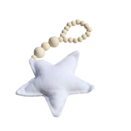 Wooden Bead Decoration with Five-pointed Pendant Beaded String Ornament for Wall Decoration(White)
Wooden Bead Decoration with Five-pointed Pendant Beaded String Ornament for Wall Decoration(White)
